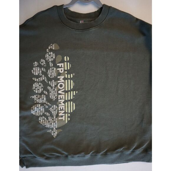 FP Movement OB1673278 Women Sz XS Ash Green All Star Logo Crewneck Sweatshirt - Picture 5 of 15